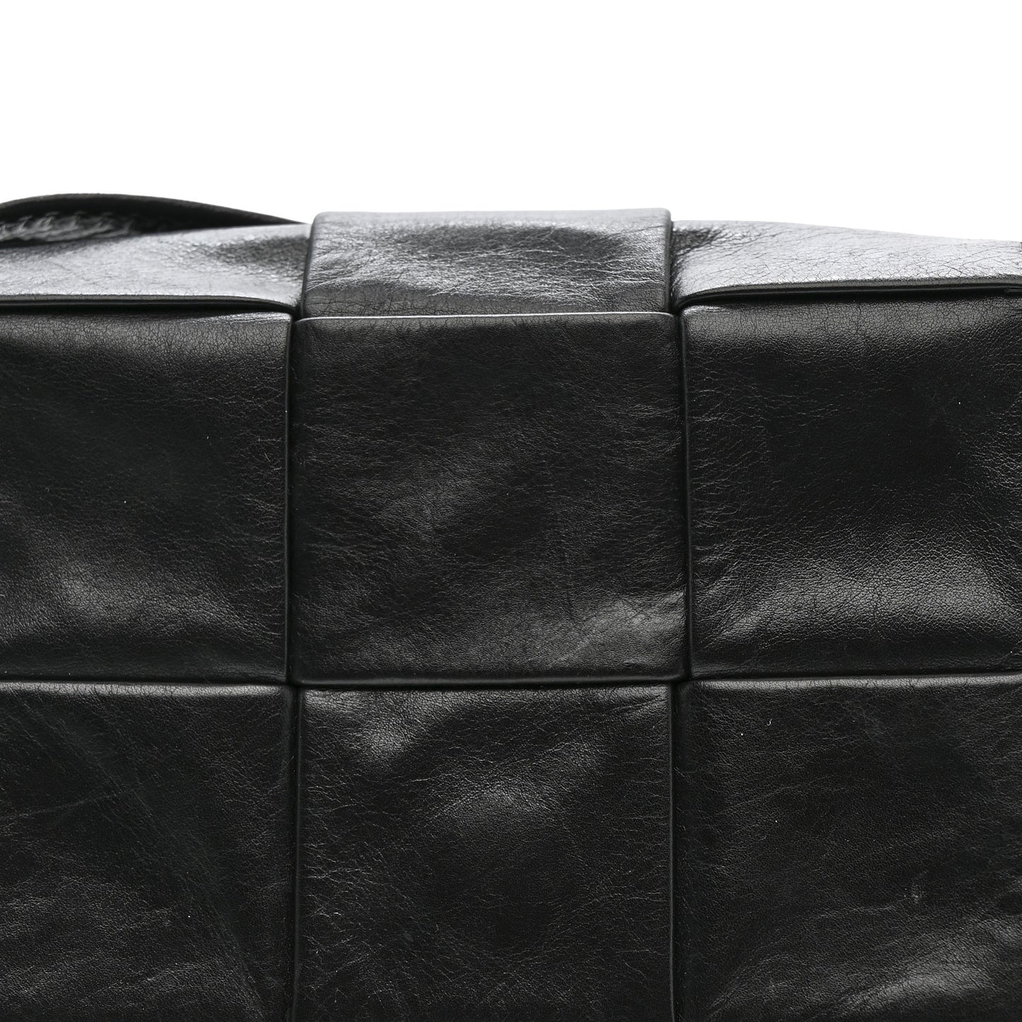 Paper Calfskin Maxi Intreccio Extra Mini Cassette Crossbody Bag Black