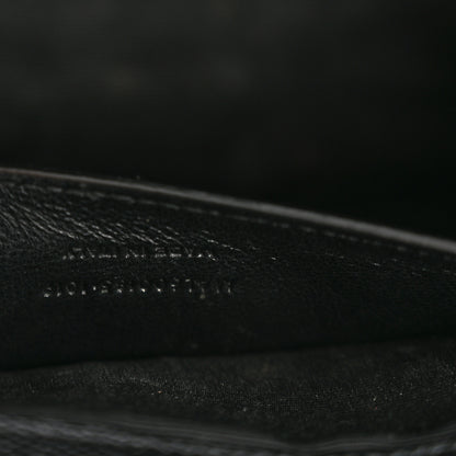 Saint Laurent Grain De Poudre Textured Mixed Matelasse Triquilt Medium Monogram Monochrome Satchel Black 7 of 13