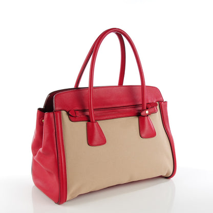 Prada Canvas CaNappa Saffiano Tote Corda Fuoco 3 of 8