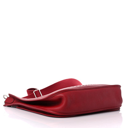 Hermes Taurillon Clemence Evelyne III GM Rouge Garance 3 of 8