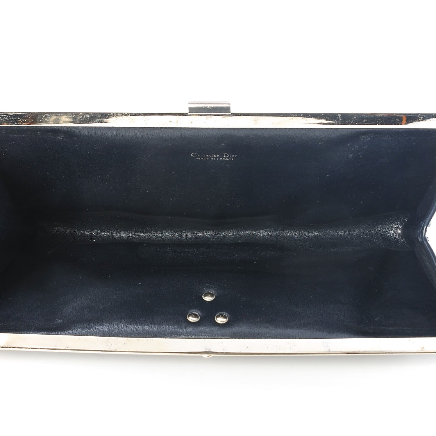 Christian Dior Monogram Clutch Navy Blue 5 of 7