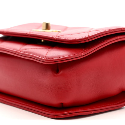Chanel Lambskin Quilted Small Multiple Chain Flap Red 10 of 10