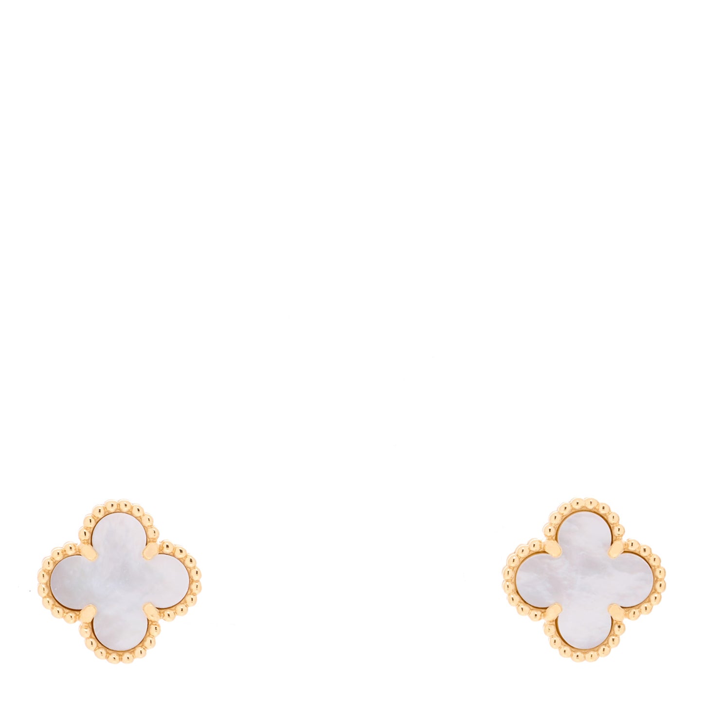 18K Yellow Gold Mother of Pearl Sweet Alhambra Earrings