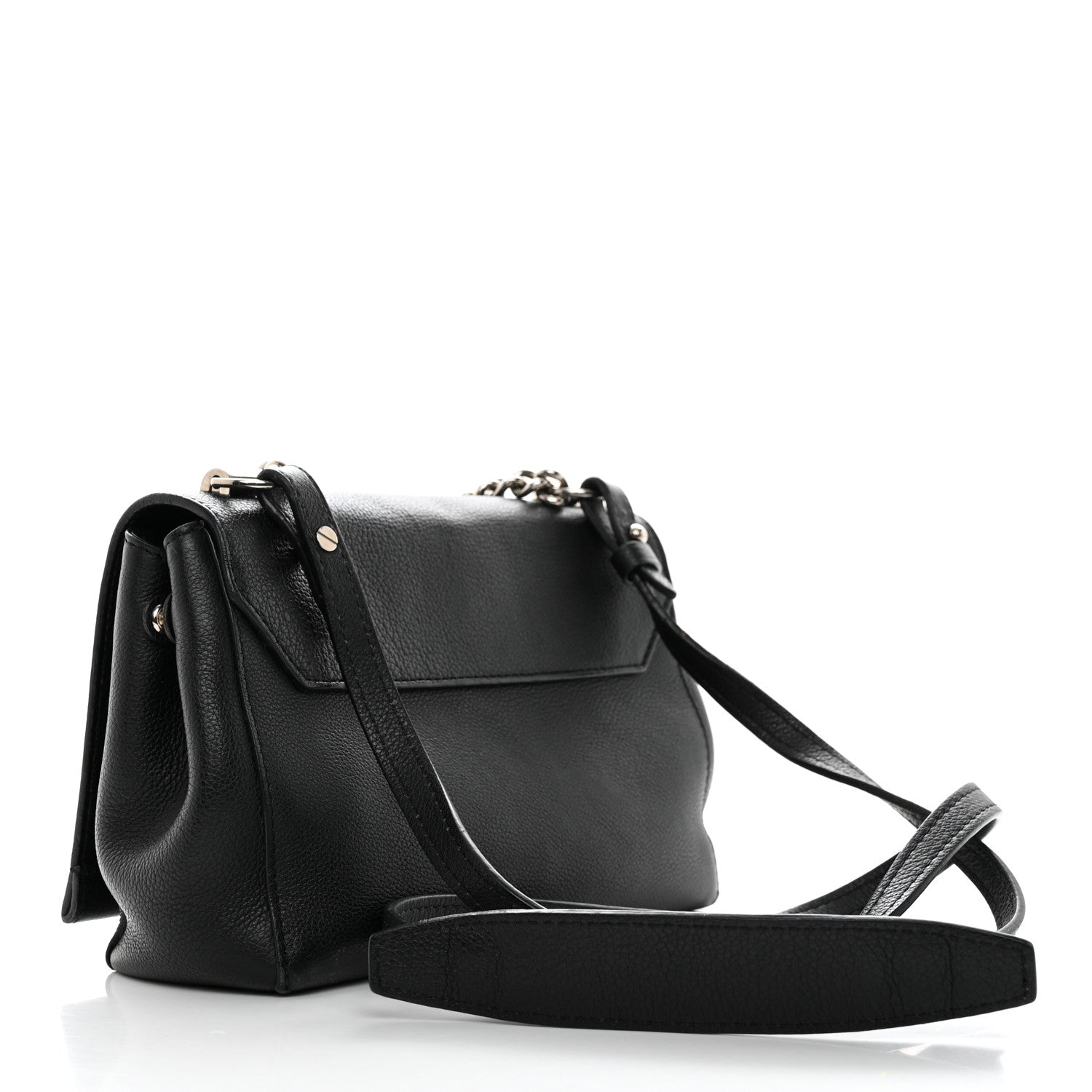 Louis Vuitton Calfskin Lockme II Chain Bag BB Black 3 of 11