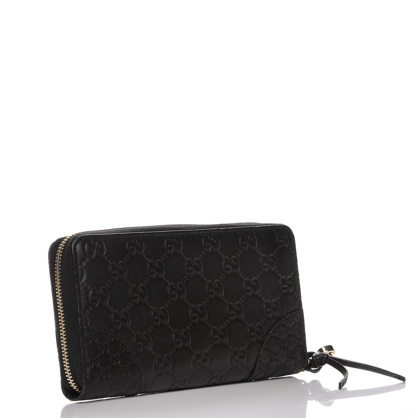 Guccissima Signature Microguccissima Bree Zip Around Wallet Black
