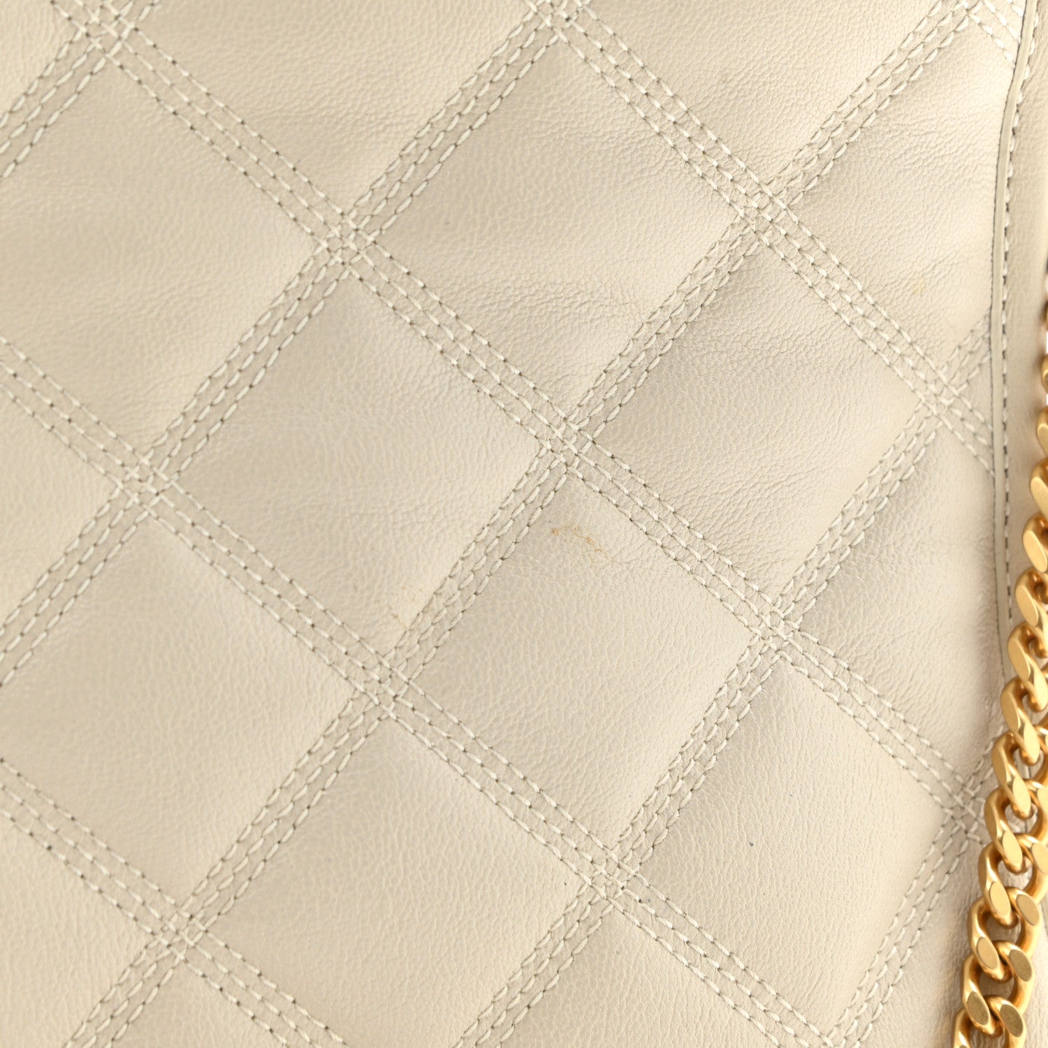 Saint Laurent Lambskin Quilted Mini Becky Chain Bag Crema Soft 12 of 12