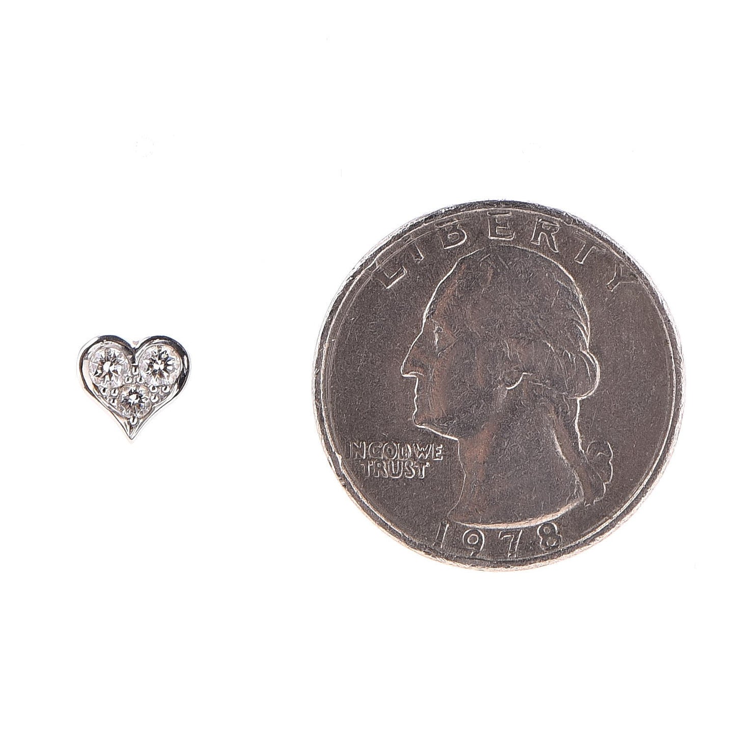 Platinum Diamond Heart Earrings