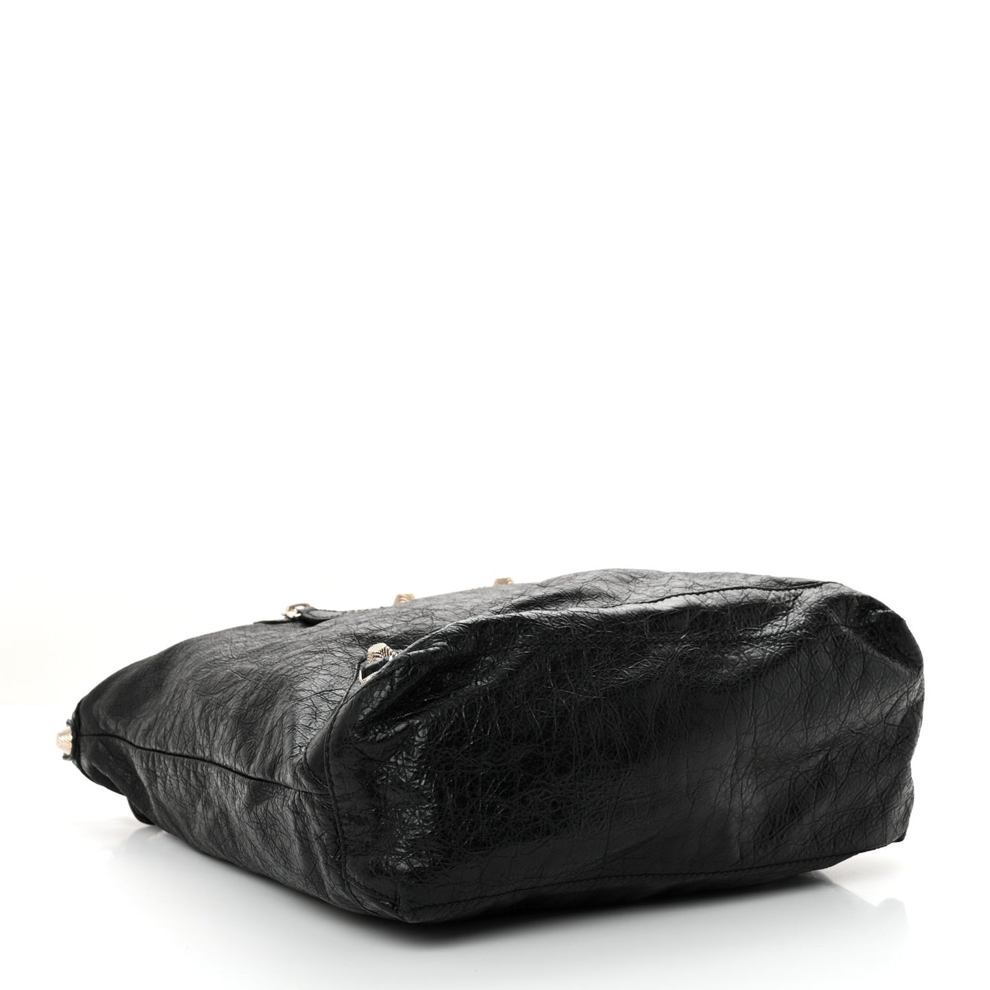 Agneau Giant 12 Silver Hardware Day Hobo Black