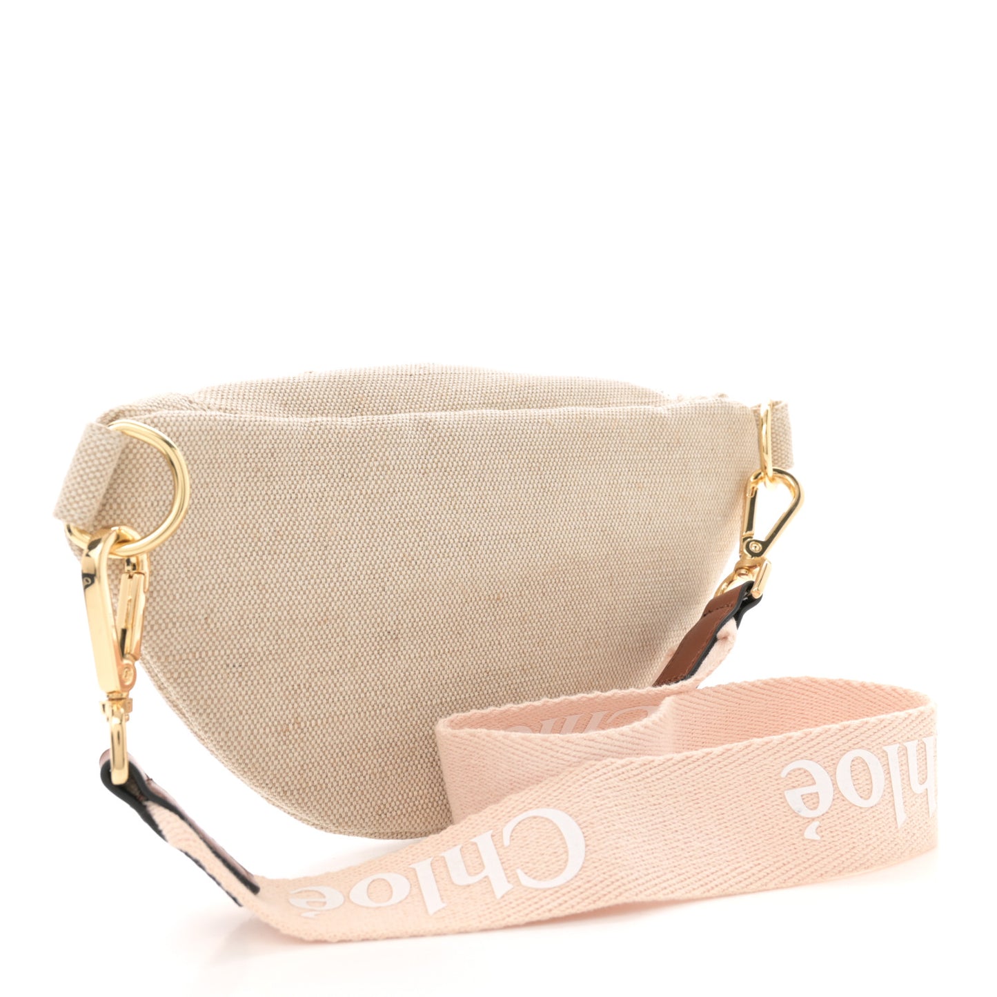 Cotton Calfskin Girls Woody Belt Bag Natural