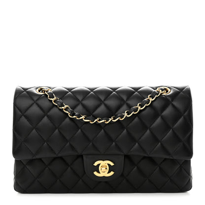 Chanel Lambskin Quilted Medium Double Flap Black 1 of 11