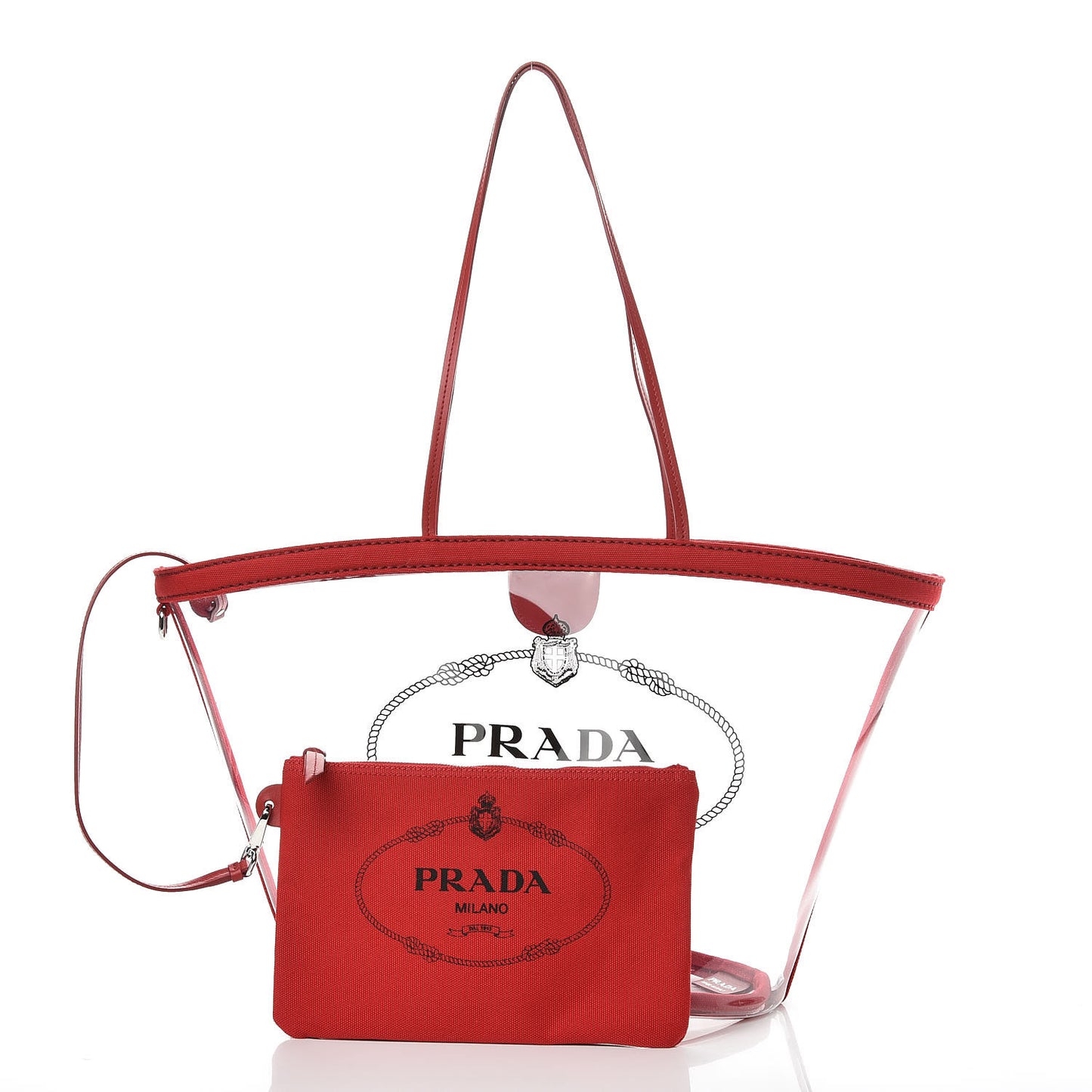 Plexiglass Canapa Shopper Tote Red