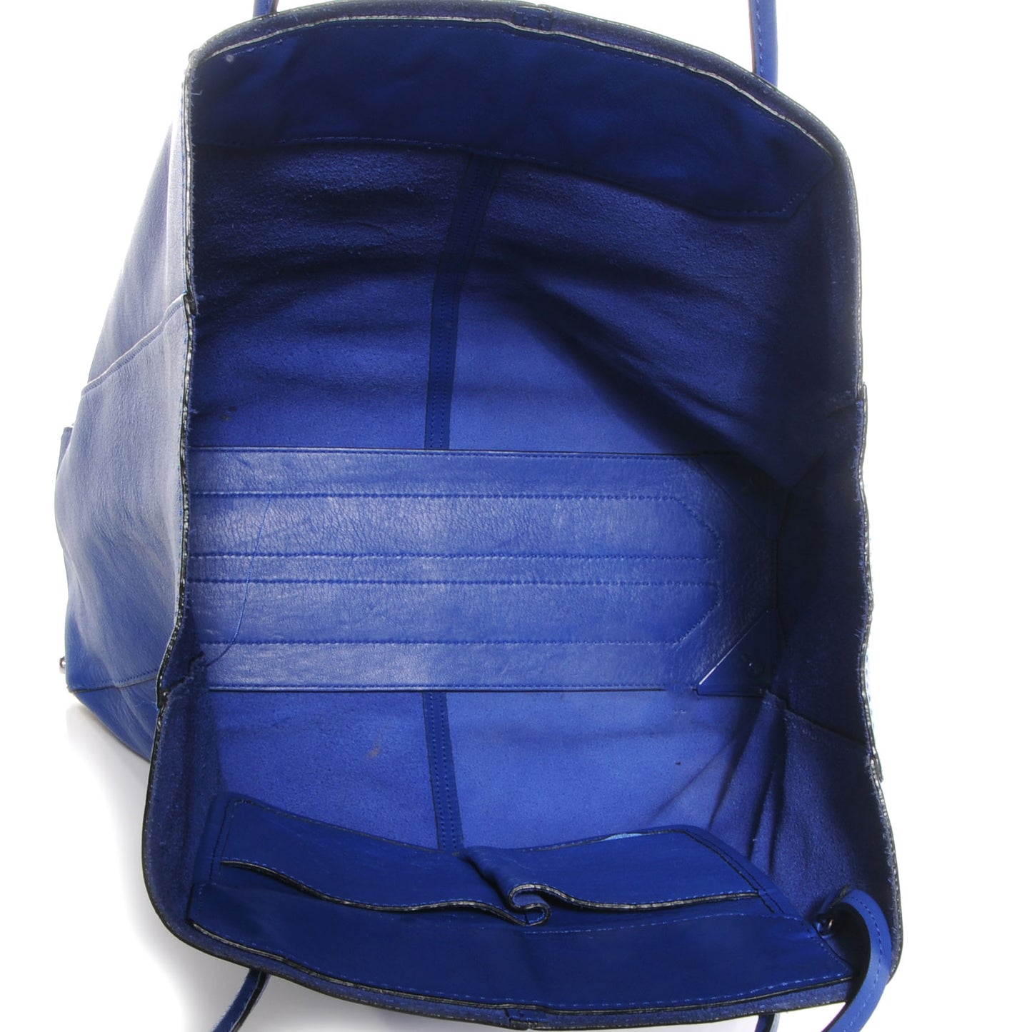 Leather Prisma Tote Electric Blue