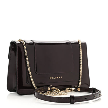Bulgari Metallic Calfskin Serpenti Forever Shoulder Bag Plum 4 of 10