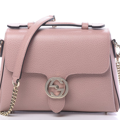 Gucci Dollar Calfskin Interlocking G Top Handle Shoulder Bag Soft Pink 10 of 10