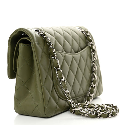 Chanel Lambskin Quilted Small Double Flap Green 3 of 10