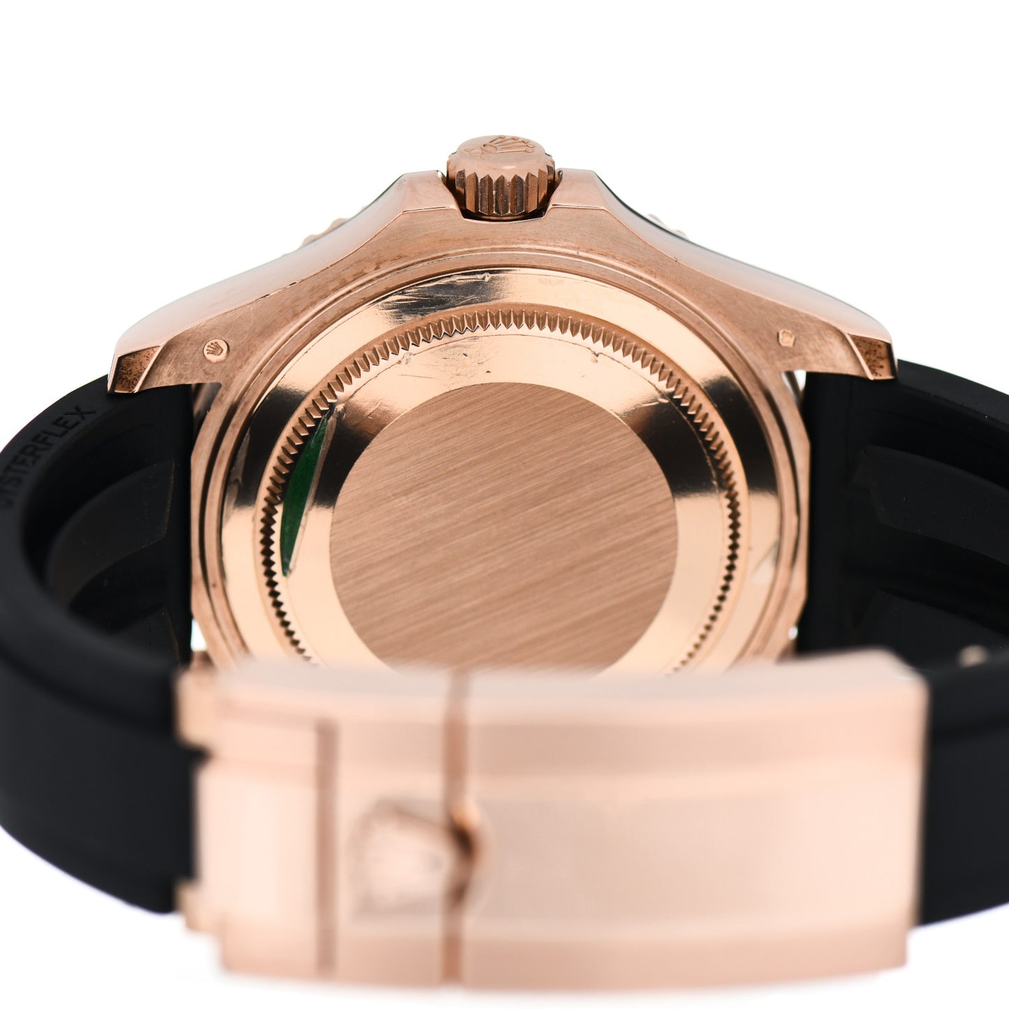 18K Everose Gold Oysterflex 37mm Yacht-Master Watch Black 268655