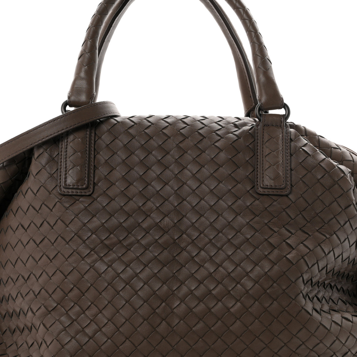 Bottega Veneta Nappa Intrecciato Maxi Convertible Tote Taupe Grey 8 of 10
