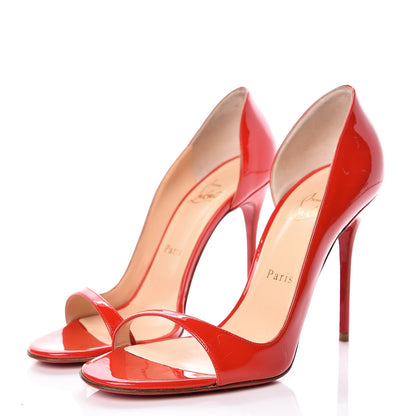 Christian Louboutin Patent Toboggan 100 Pumps 39 Red 3 of 11