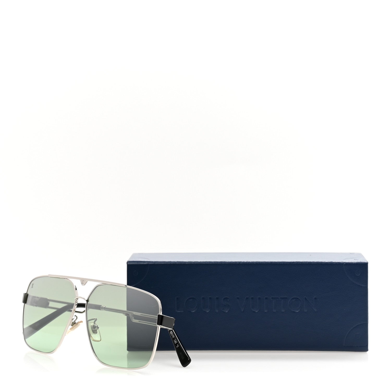 Louis Vuitton Metal Aviator Sunglasses Z1092E Green 8 of 8