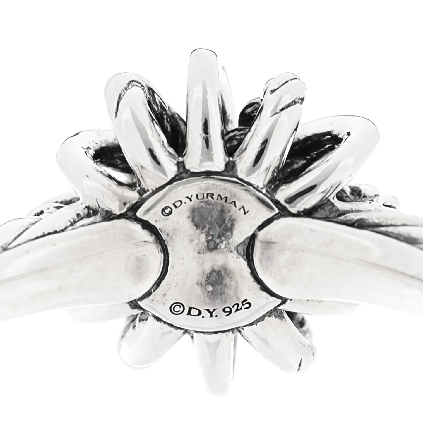 Sterling Silver Diamond Petite Starburst Ring 49 5