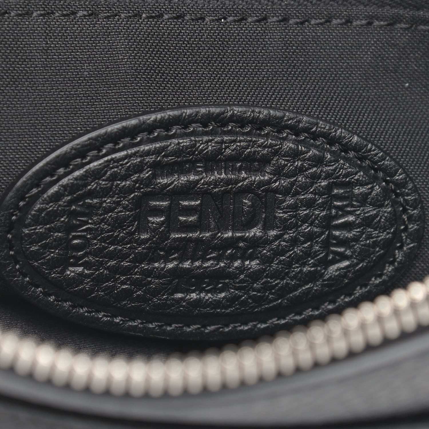 Fendi Cuoio Romano Selleria Fendi Stamp Patch Messenger Black Grigio 6 of 9