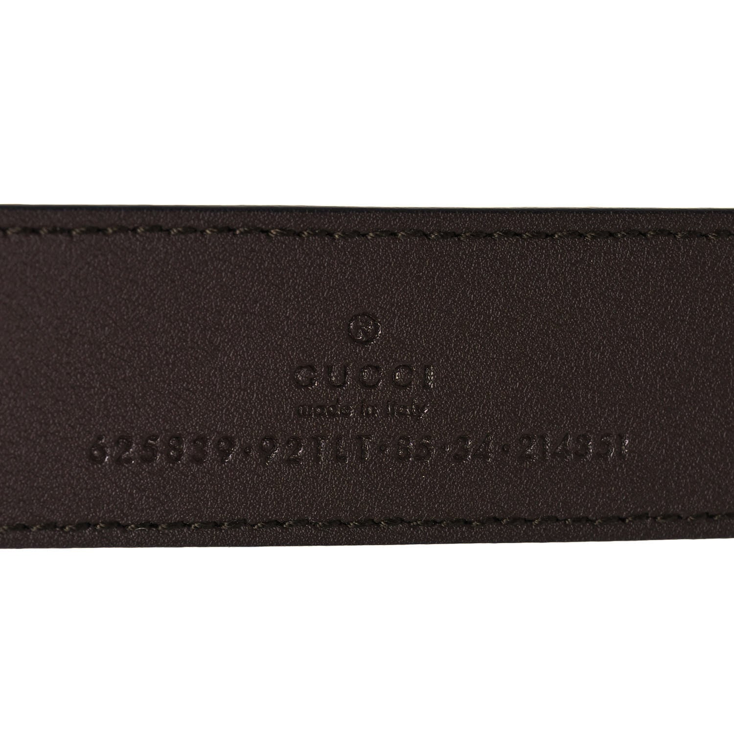 Gucci GG Supreme Monogram Matte Plutone Calfskin Double G 30mm Belt 85 34 Beige Ebony New Acero 4 of 7