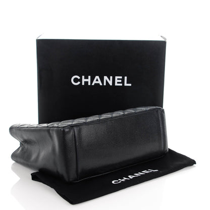 Chanel Caviar Quilted Grand Shopping Tote GST Dark Navy Blue 4 of 7