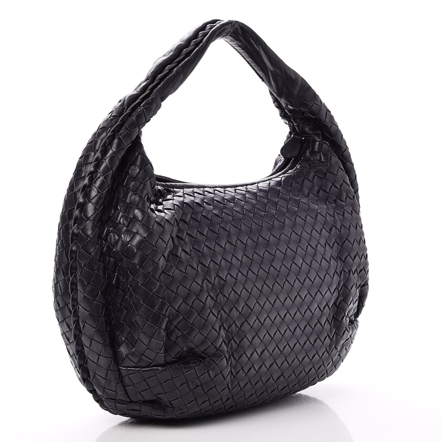 Nappa Intrecciato Medium Belly Veneta Hobo Ink
