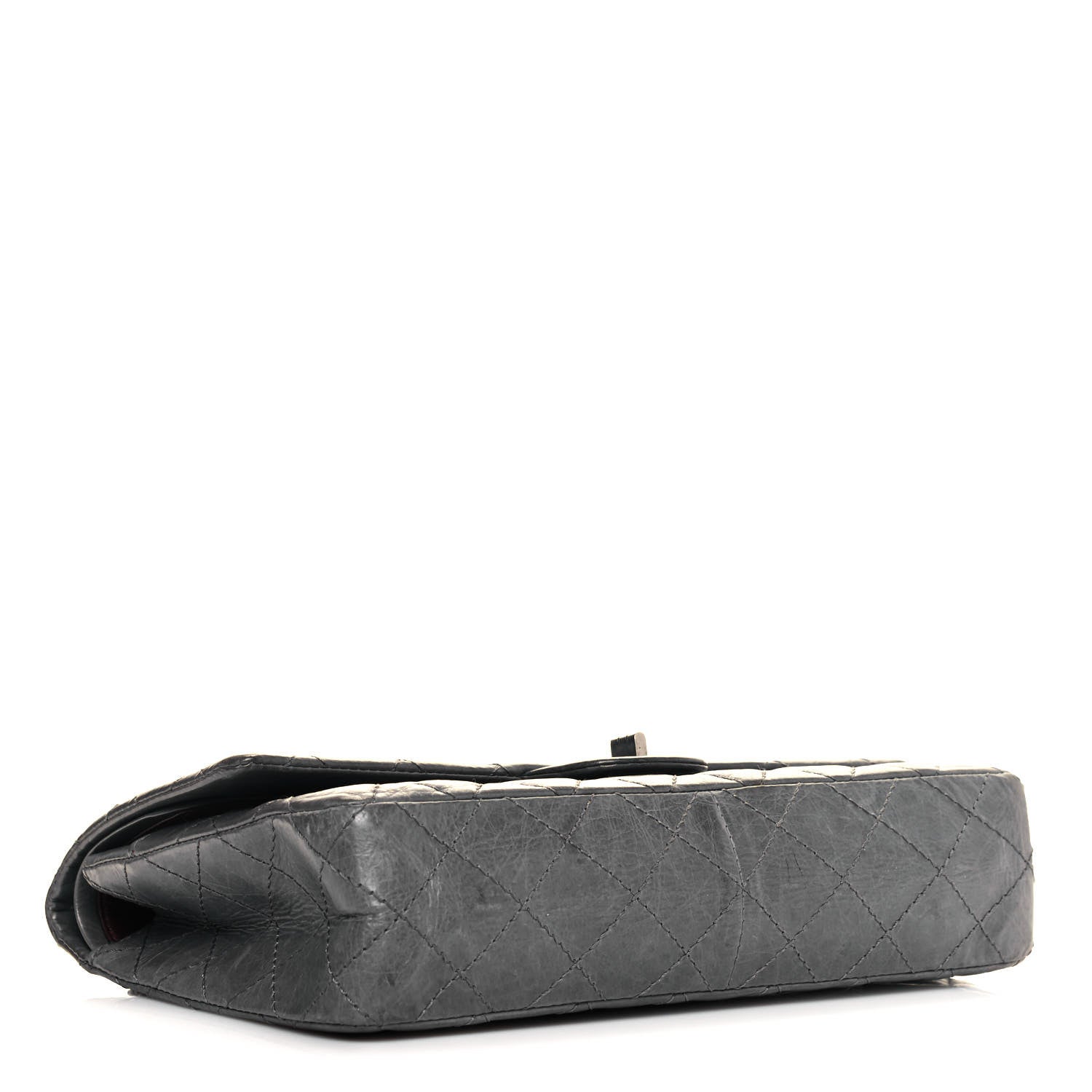 Chanel Aged Calfskin Quilted 50th Anniversary 2.55 Reissue Flap 226 Grey 4 of 14