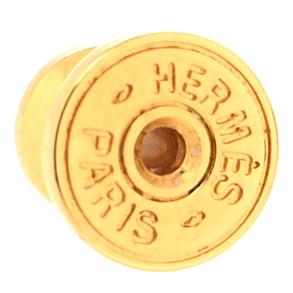 Hermes Gold Lacquered Mini Pop H Earrings Orange Fonce 4 of 5