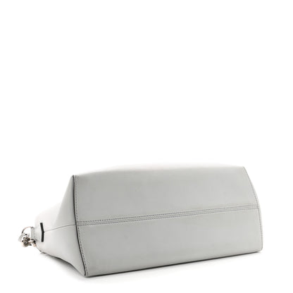 Fendi Vitello Dolce Pearl Scalloped Studded Medium By The Way Boston Bag Grigio Perla 4 of 10