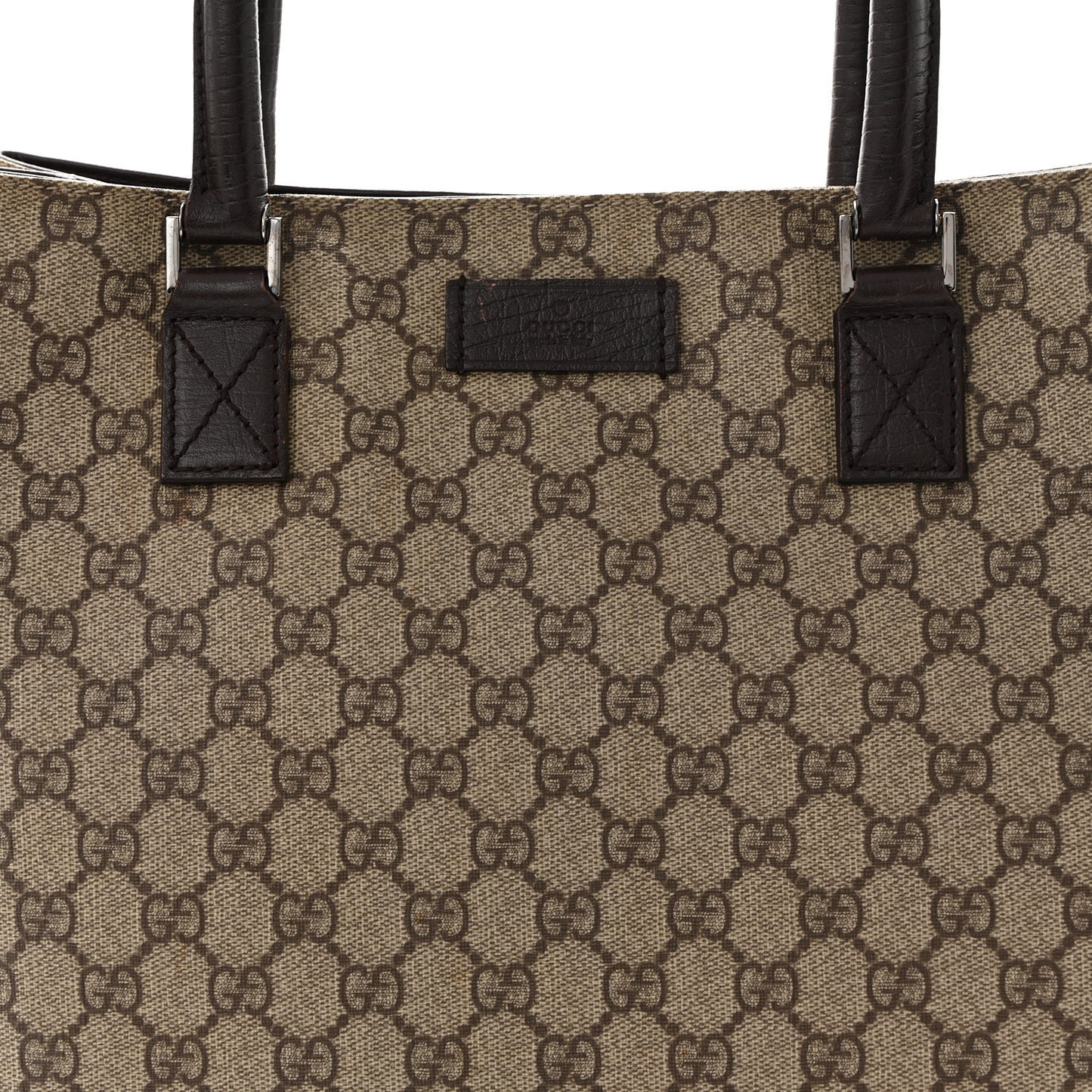 GG Plus Monogram Small Vertical Tote Dark Brown