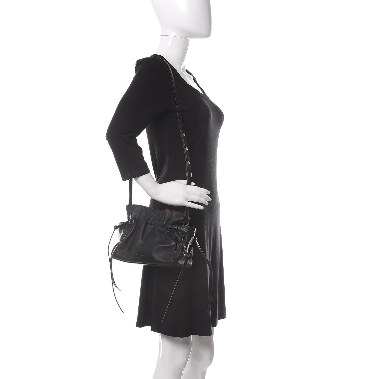Mansur Gavriel Lambskin Mini Protea Bag Black Flamma 2 of 10