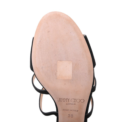 Jimmy Choo Suede Ren 35 Sandals 38 Black 10 of 13