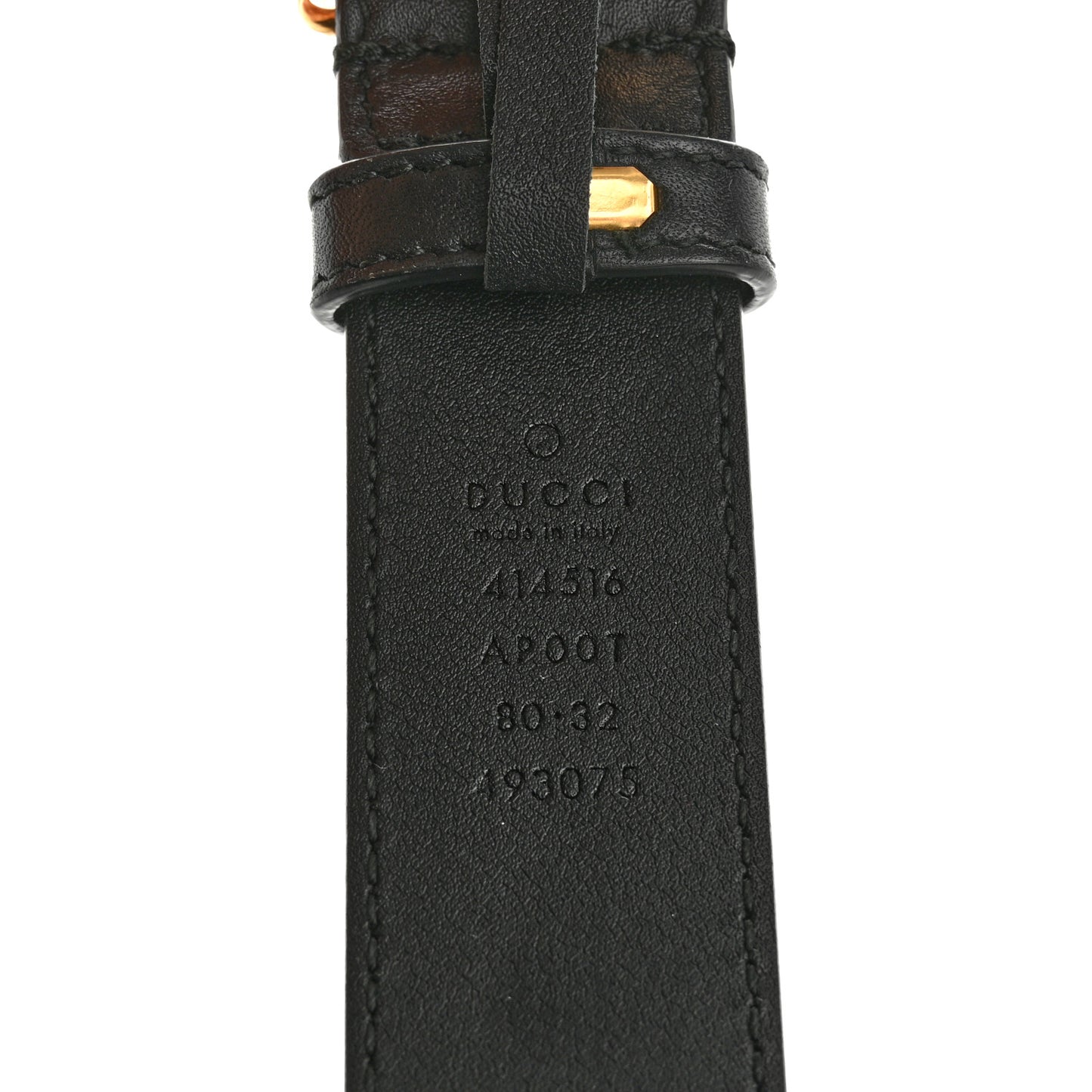 Calfskin Double G 30mm Belt 80 32 Black