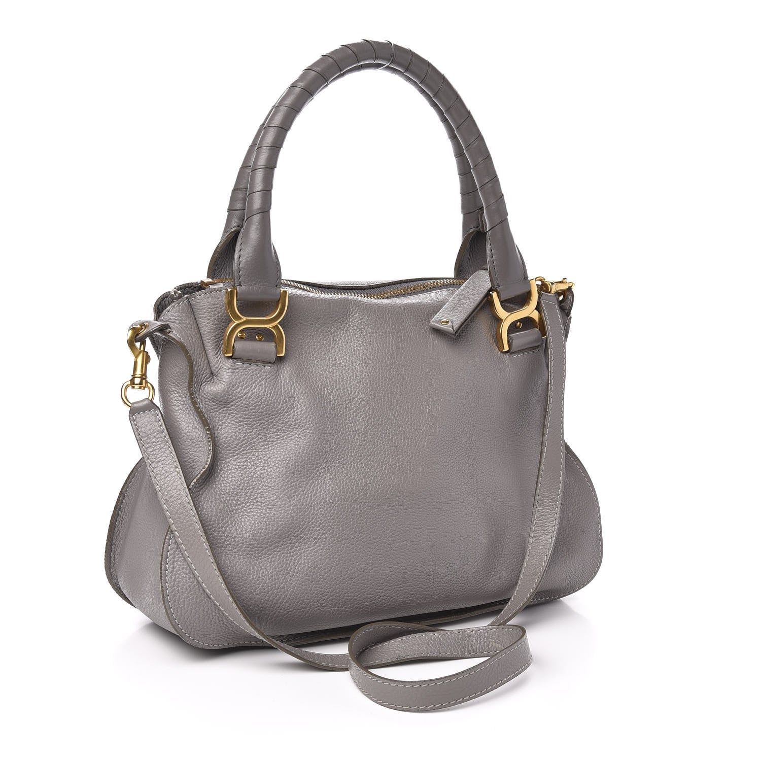 Chloe Calfskin Medium Marcie Satchel Cashmere Grey 3 of 13