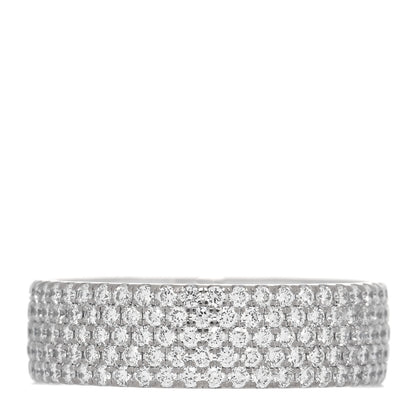 Tiffany 18K White Gold Diamond Metro Five-Row Ring 47 4 3 of 4