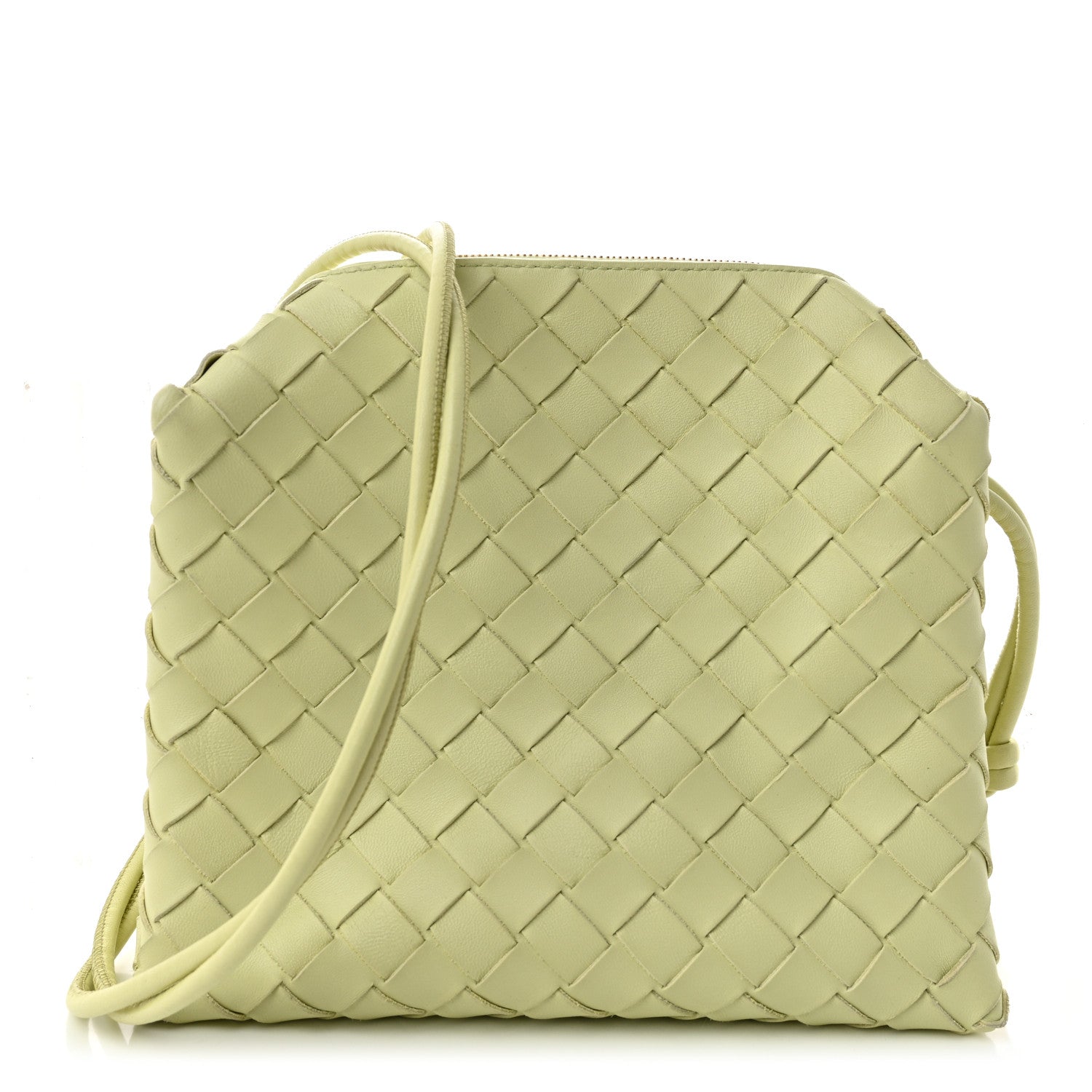 Bottega Veneta Nappa Intrecciato Small Loop Camera Bag Lemon Washed 1 of 10