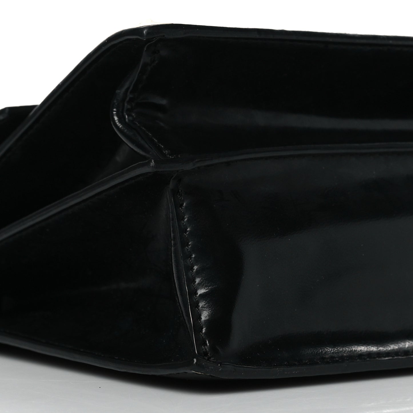 Nappa Large Diamante Flap Black