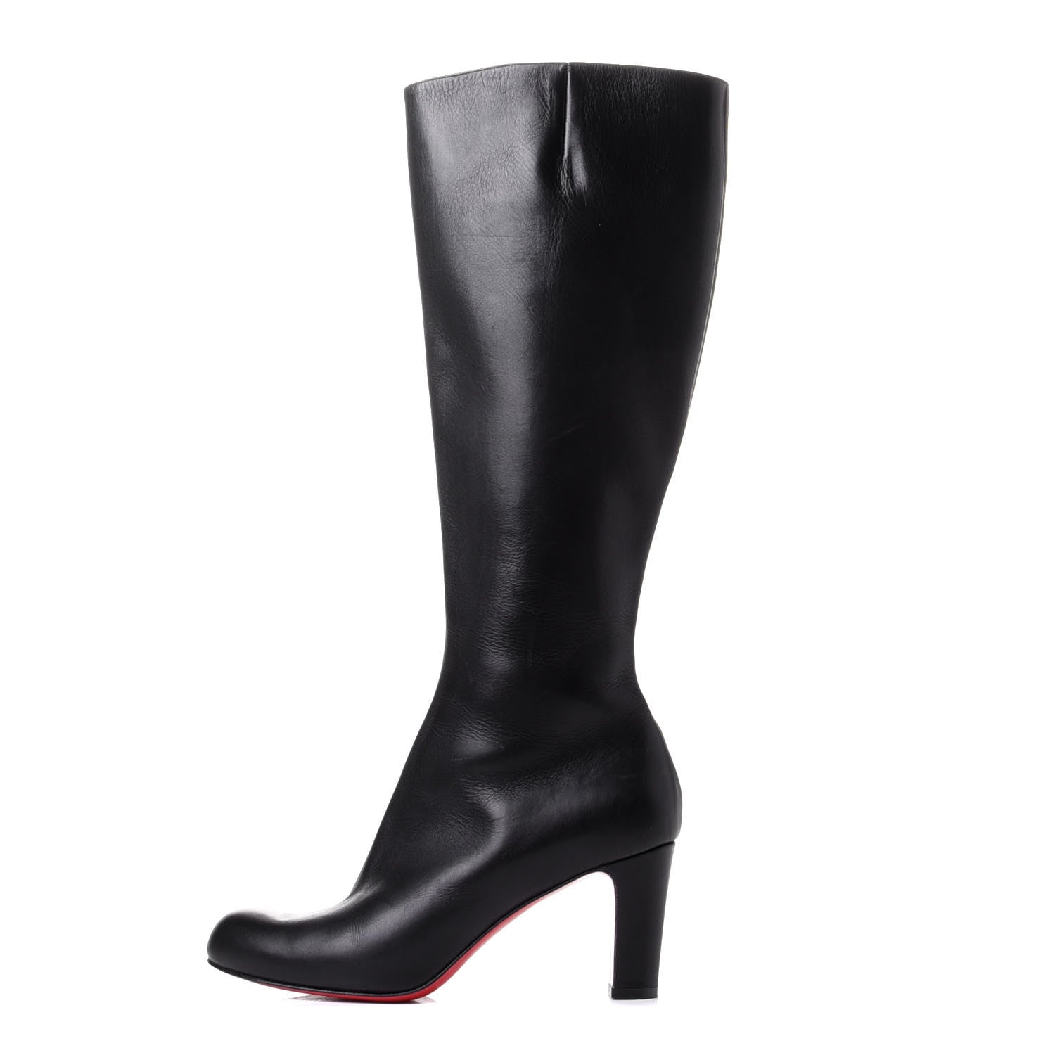 Christian Louboutin Calfskin Cadrilla Botta 70 Tall Boots 38.5 Black 1 of 9