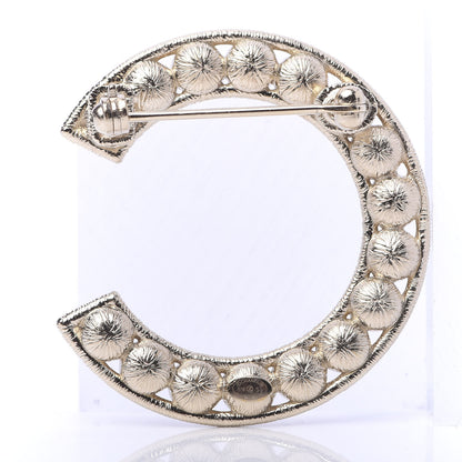 Chanel Crystal Cha-Nel Logo Brooch Set Gold 3 of 10