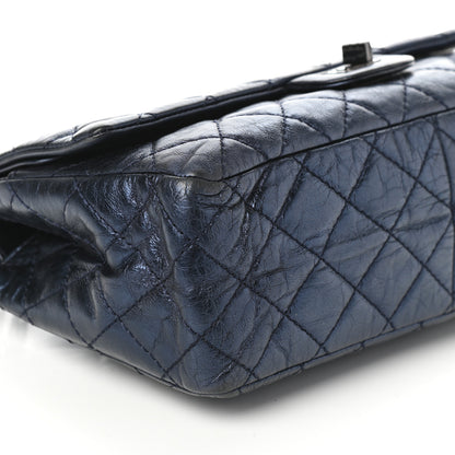 Chanel Metallic Calfskin Quilted 2.55 Reissue 226 Flap Blue 9 of 10