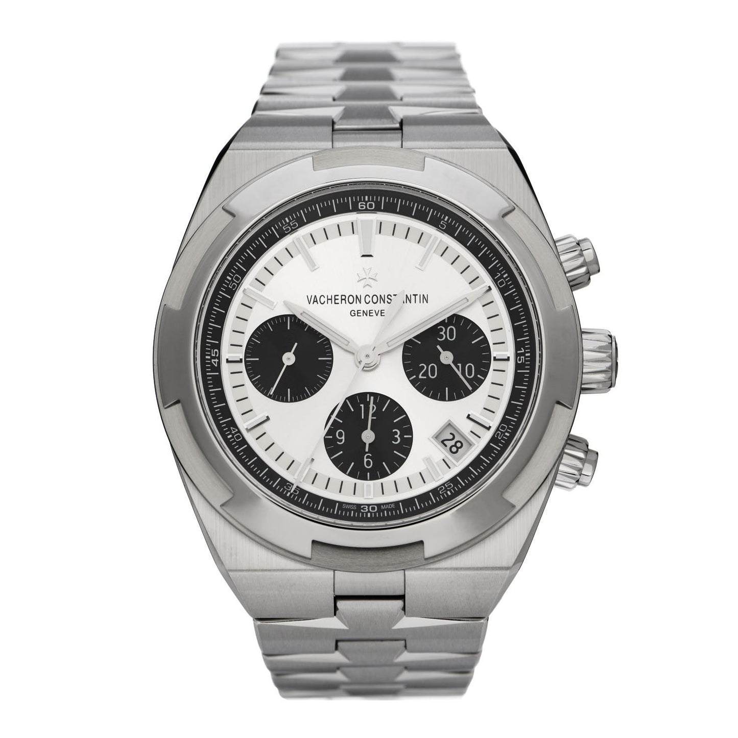 Stainless Steel 42.5mm Overseas Panda Chronograph Automatic Watch 5500V/110A-B686