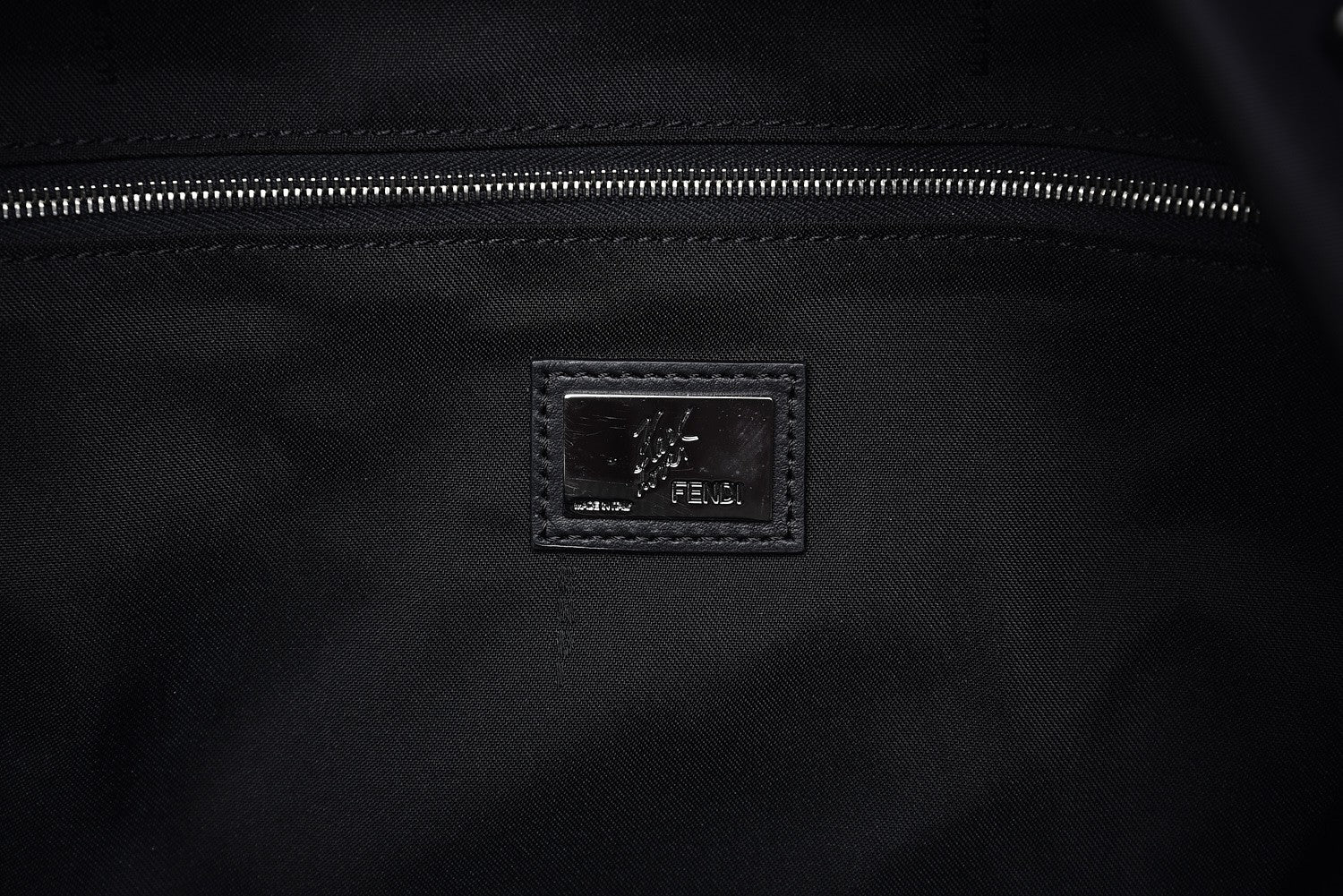 Fendi Nylon Vitello Century Mink Fox Goat Fur Studded Karlito Backpack Black Multicolor 6 of 9