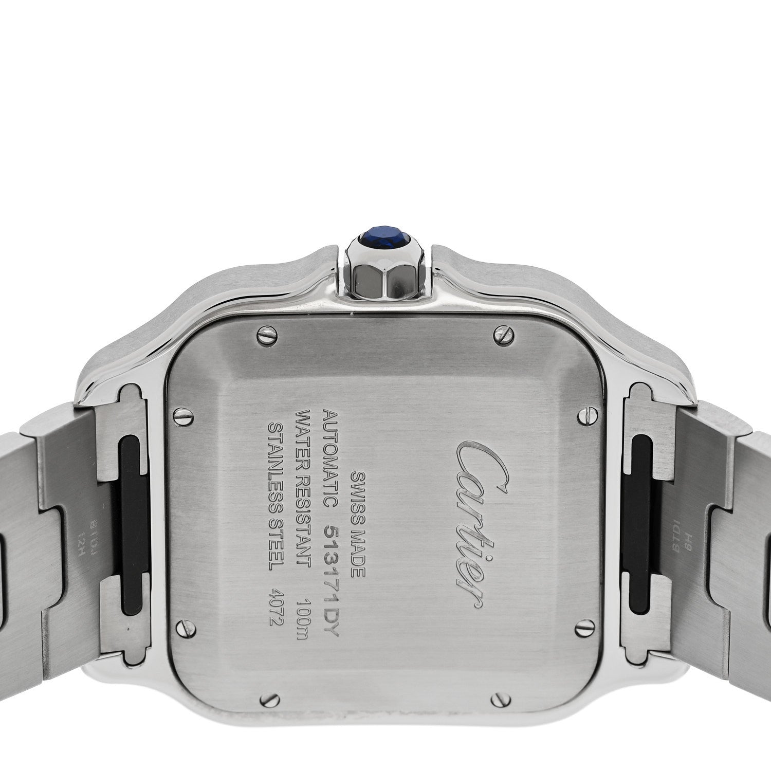 Cartier Stainless Steel 39.8mm Santos De Cartier Automatic Watch Brown 4 of 6