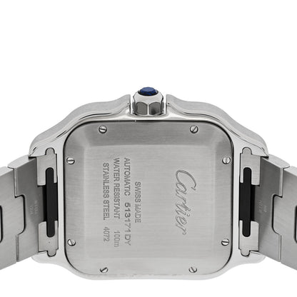 Cartier Stainless Steel 39.8mm Santos De Cartier Automatic Watch Brown 4 of 6