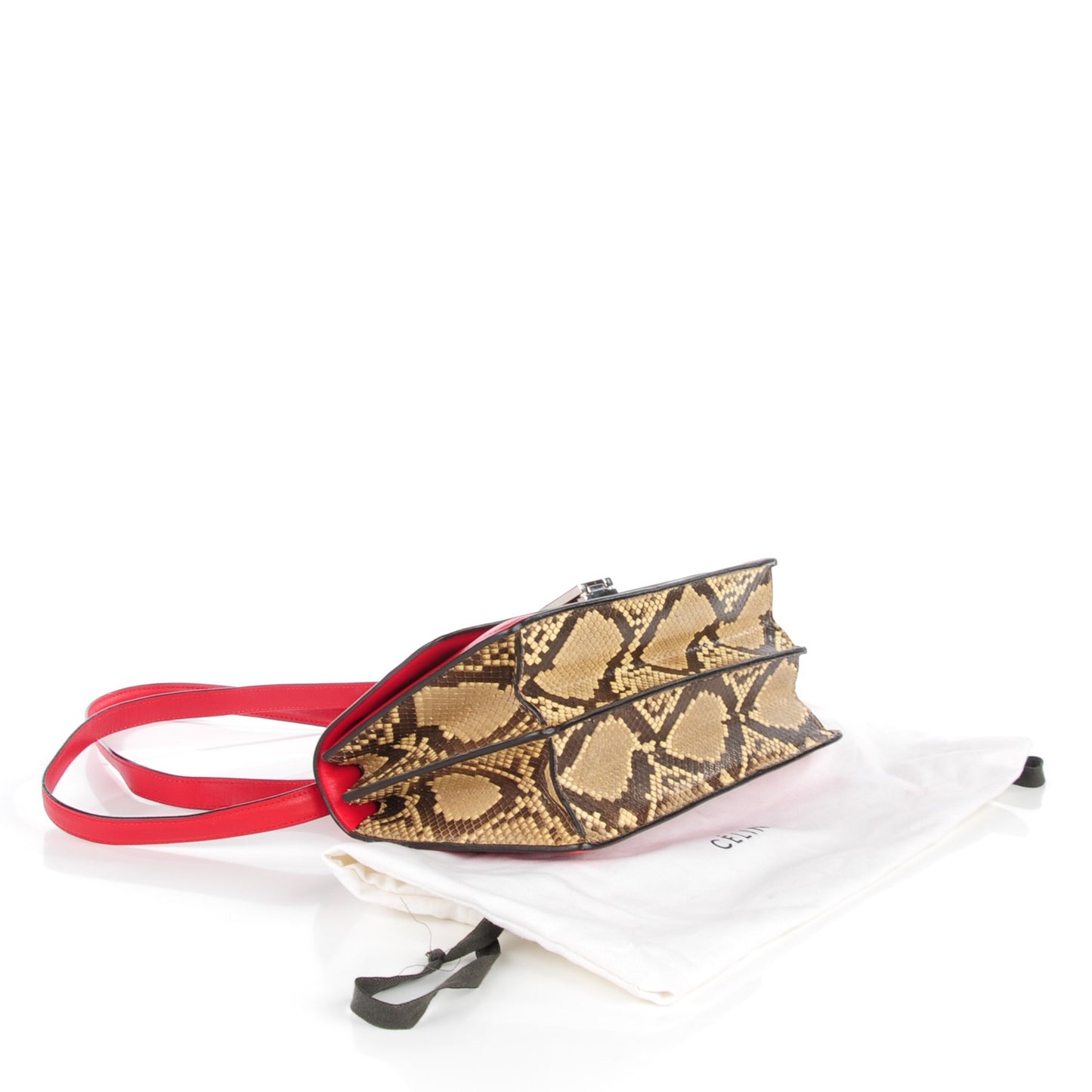Smooth Calfskin Python Case Bright Red