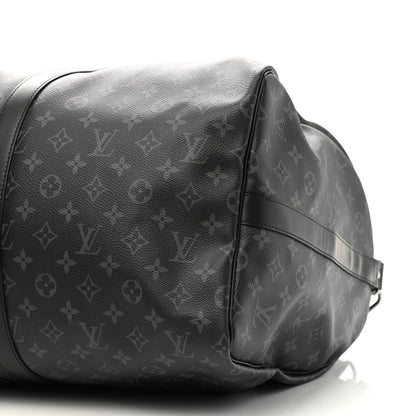 Louis Vuitton Monogram Eclipse Keepall Bandouliere 55 9 of 10
