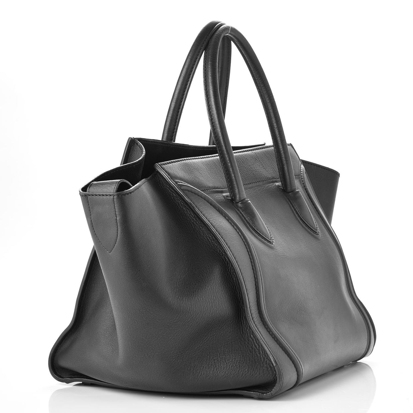 Supple Calfskin Medium Phantom Luggage Black