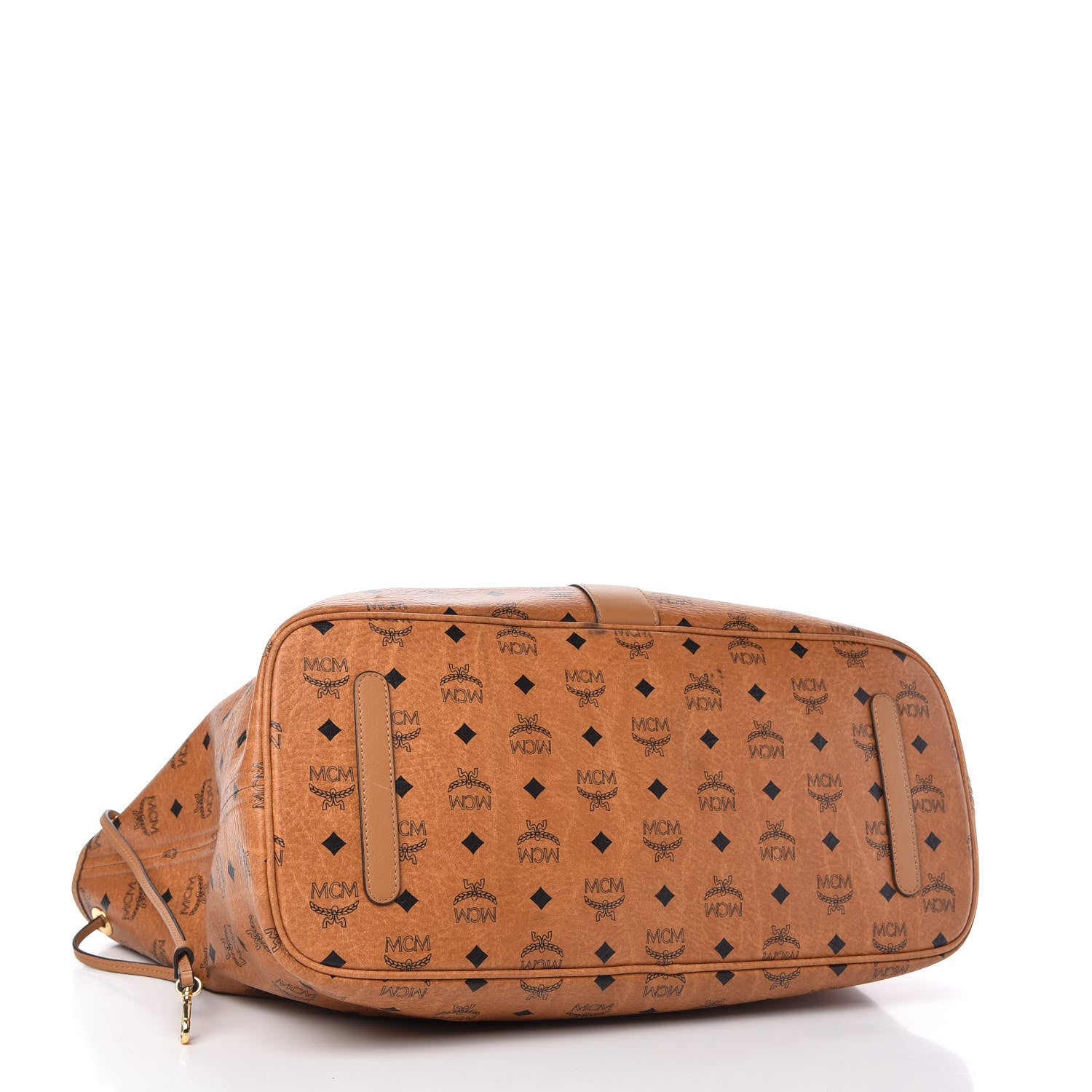 MCM Visetos Large Liz Reversible Shopper Tote Cognac 5 of 10